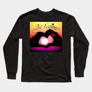 Je t'aime (I love you in French) - Pop art Long Sleeve T-Shirt